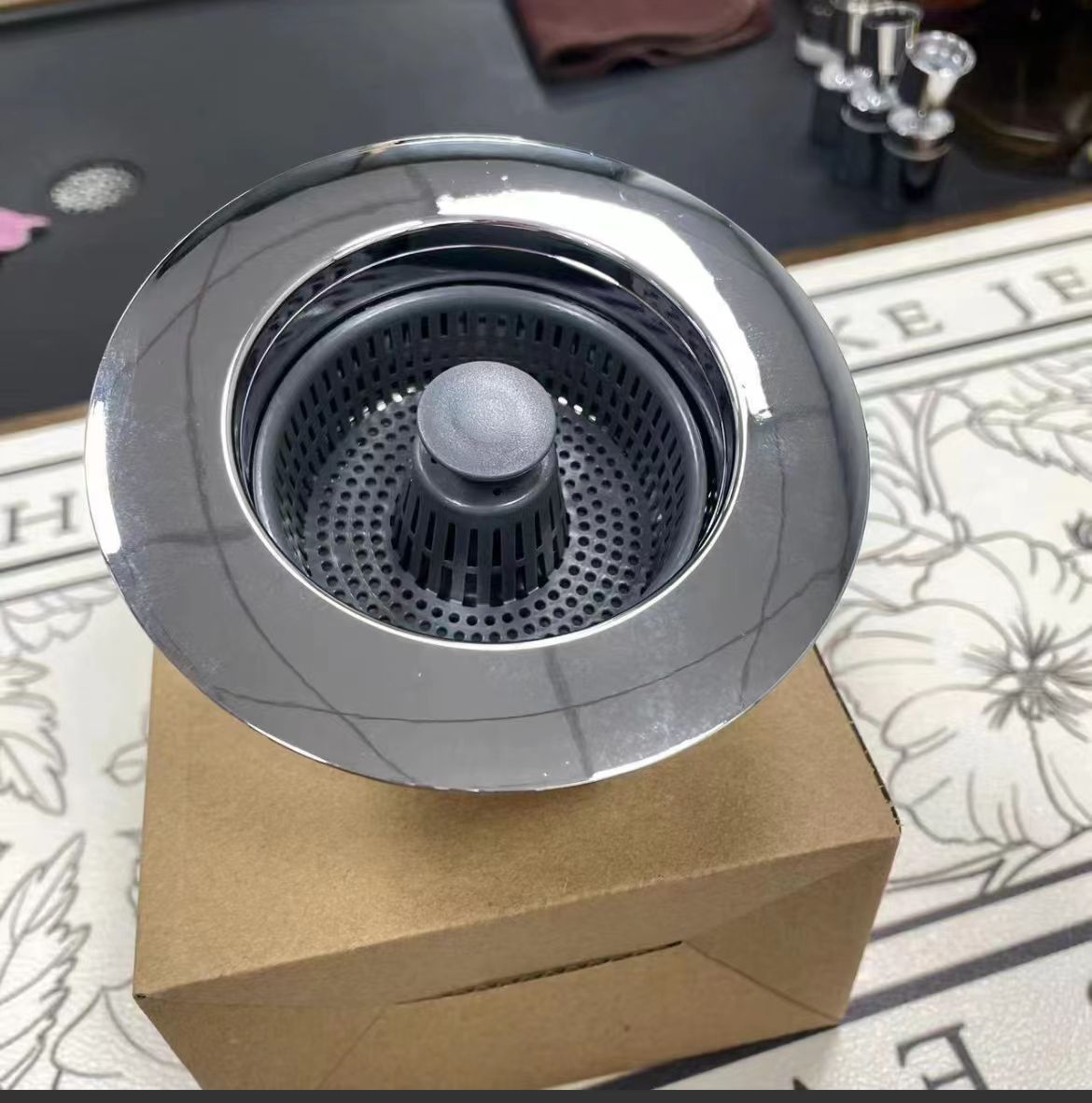 Sink strainer with pop up drain