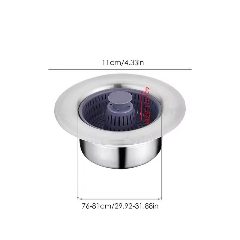 Sink strainer with pop up drain