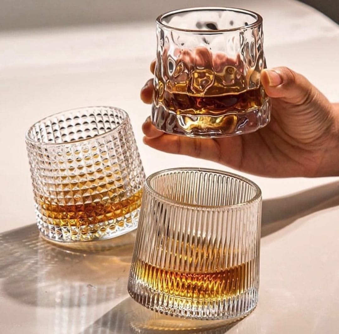 Pattern Wobbling Mixed Whiskey Glasses Set