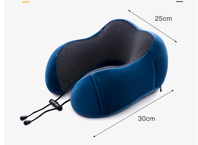 Memory foam travel neck pillow