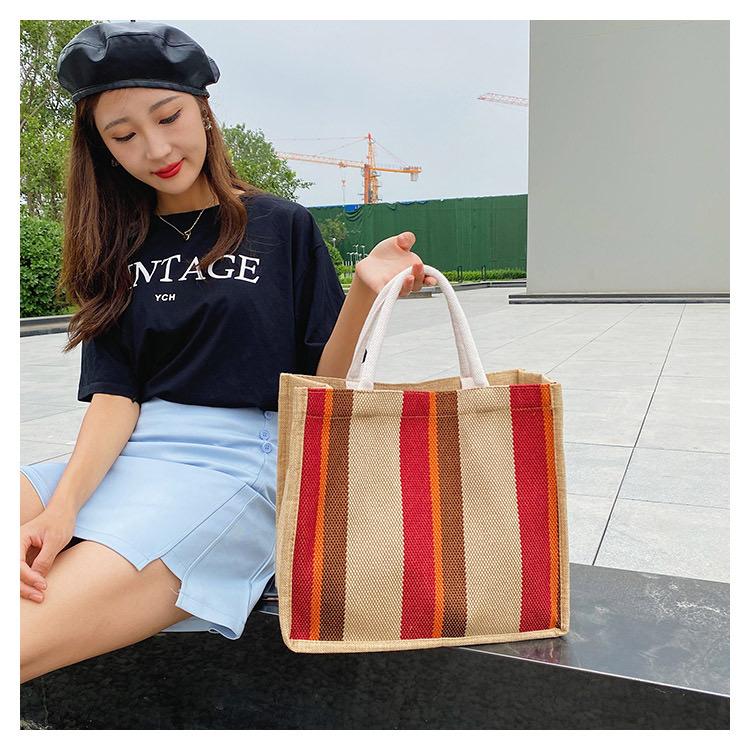 Colorful canvas tote bag