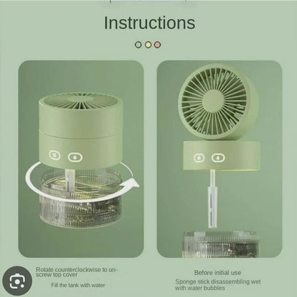 350ml 3 Speed 35ml/h Rechargeable PortablyFan with Humidifier