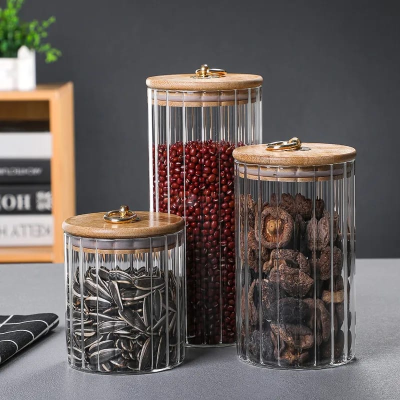 Set of 3 Glass Storage Containers