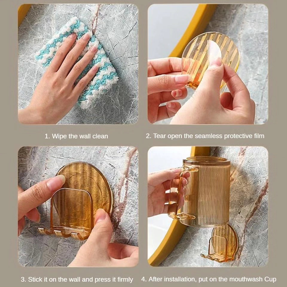 Wall Mounted Acrylic Toothbrush Holder