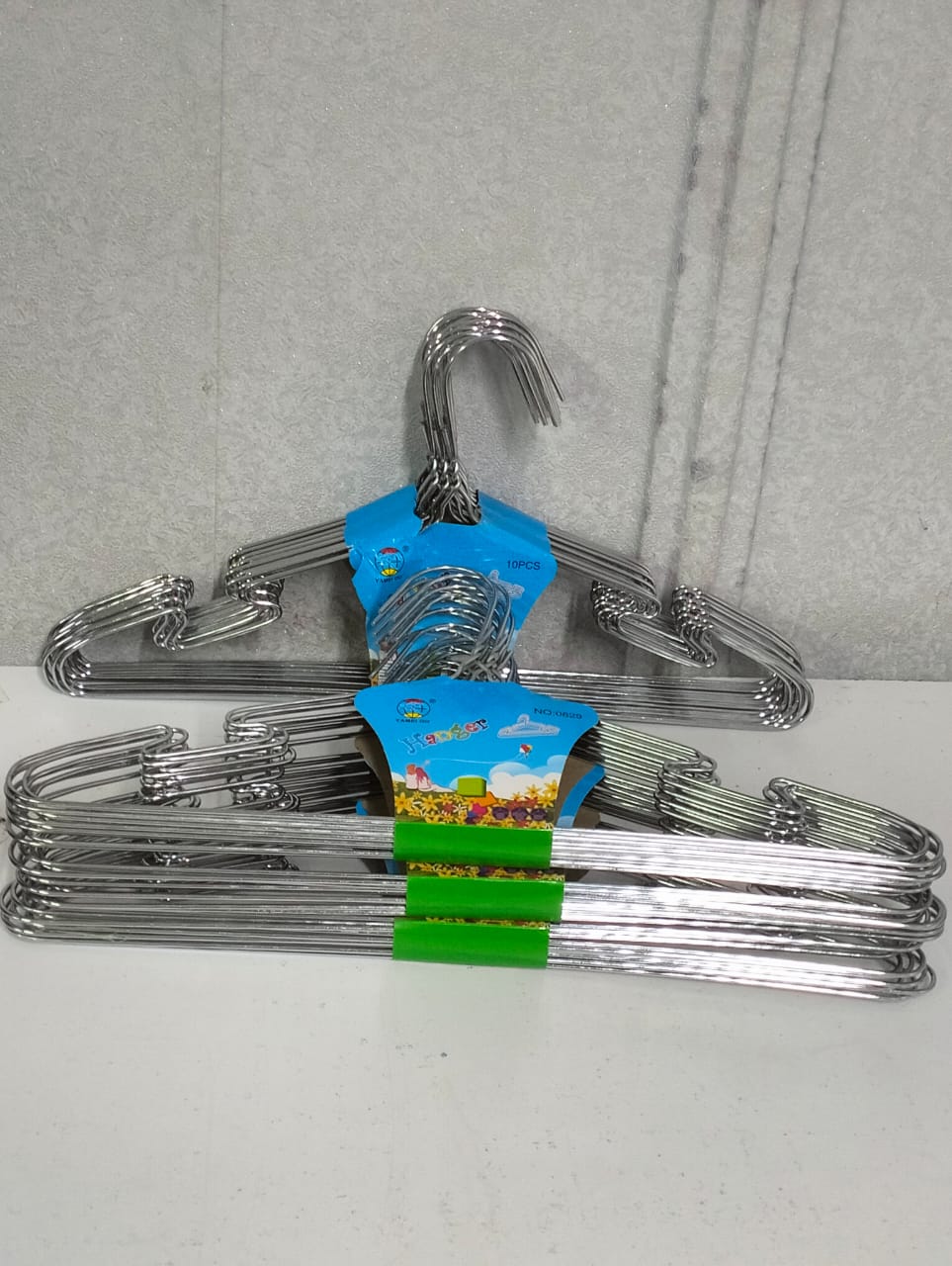 10 stainless hangers set