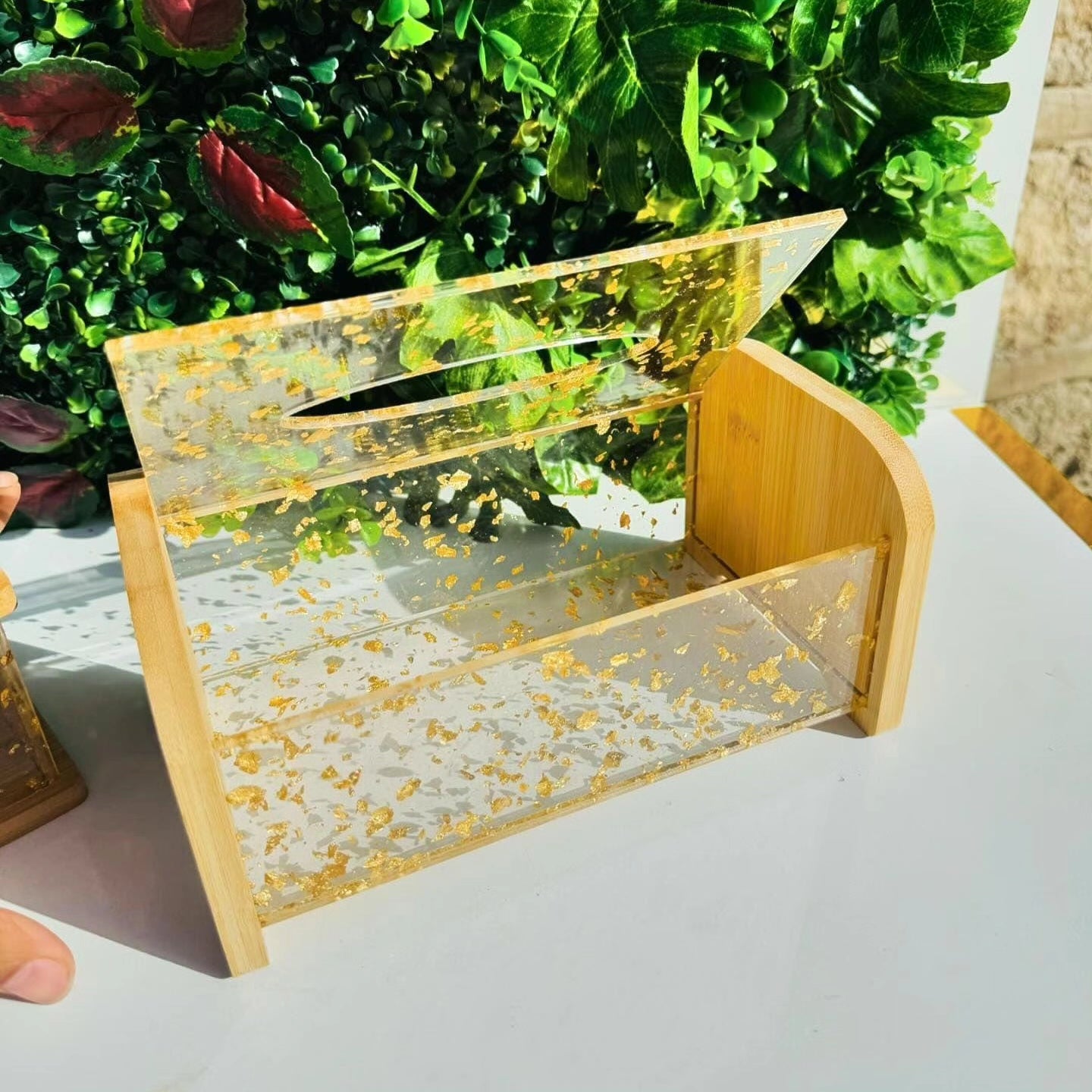 Modern Gold Acrylic Serviette Holder