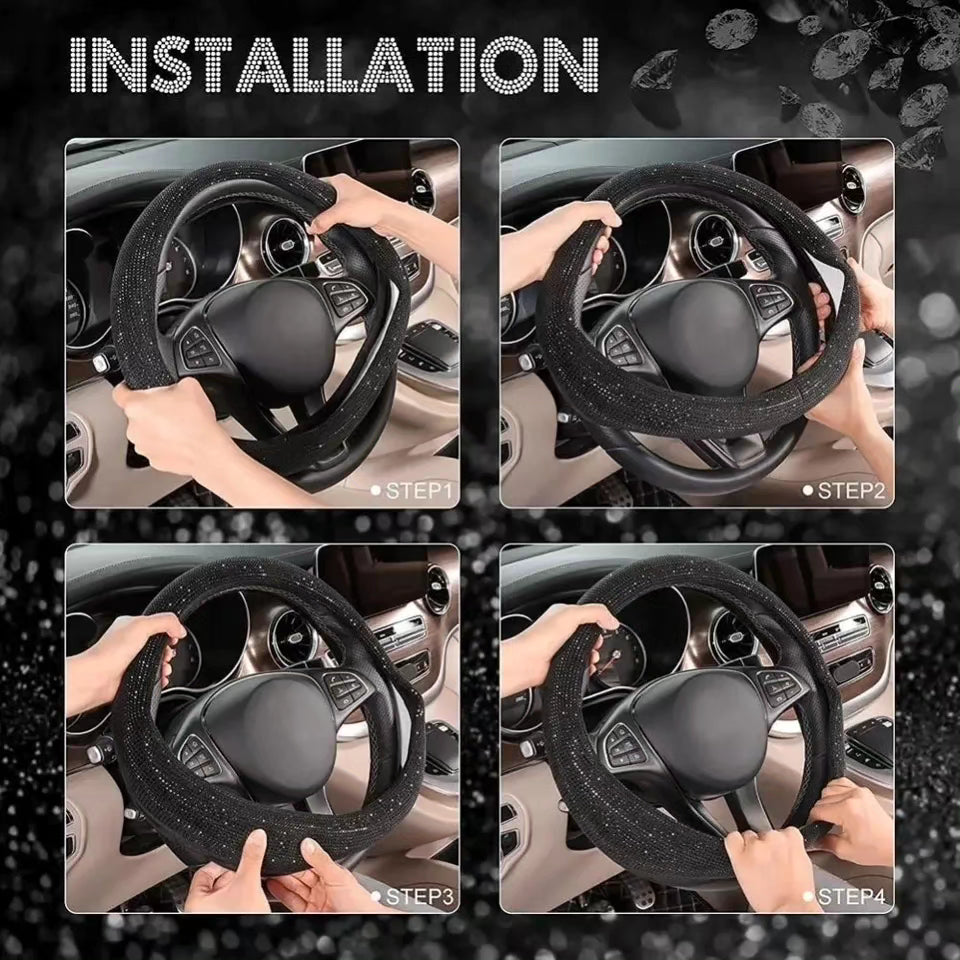 Sparking car steering wheel cover