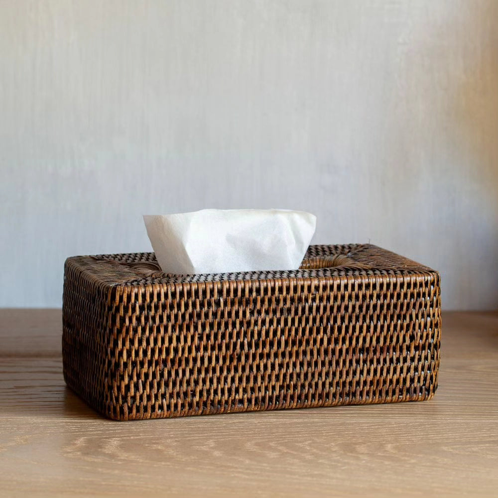 Rattan Box Tissue Case