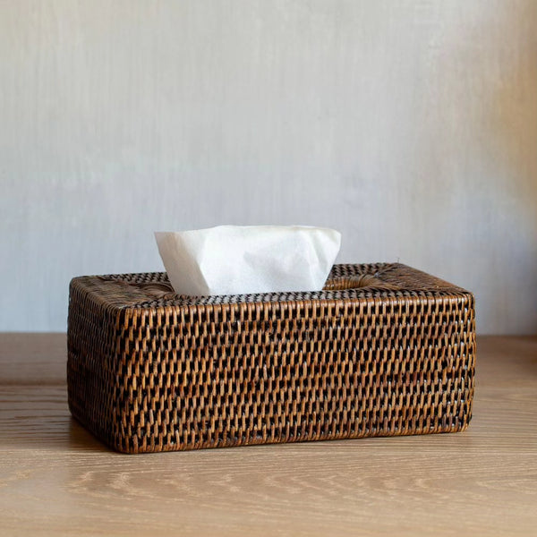 Rattan Box Tissue Case Gha