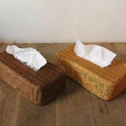 Rattan Box Tissue Case