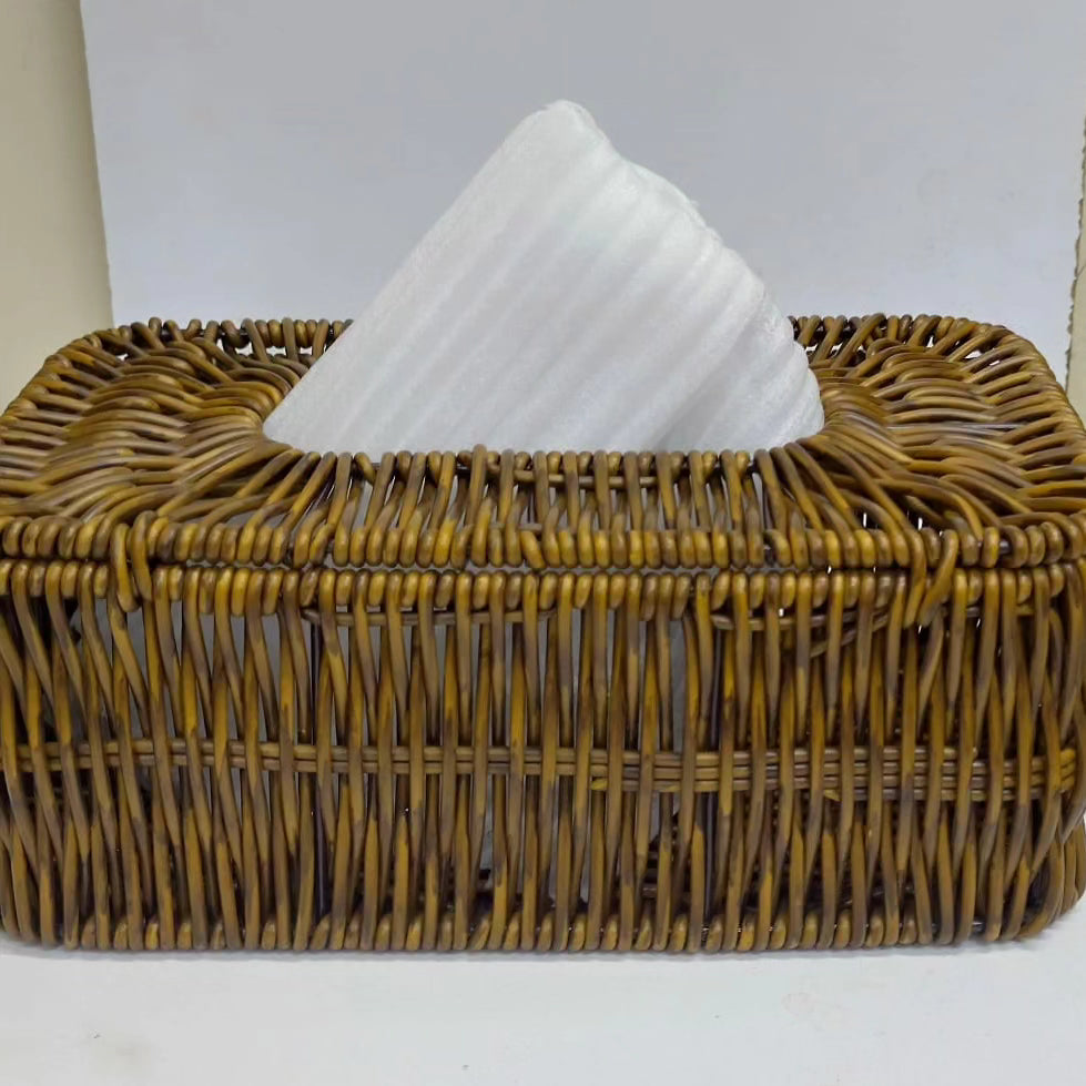 Rattan Box Tissue Case