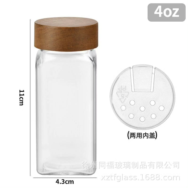 8PCS SET GLASS STORAGE JARS