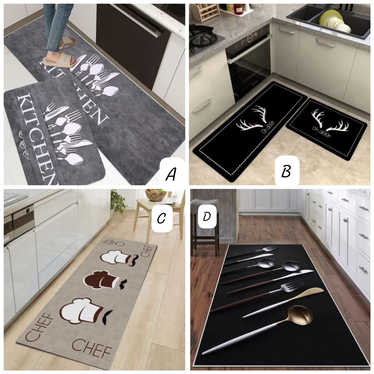 2Pc Kitchen mats set