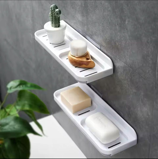 Self Adhesive Bathroom Soap Dish Storage Organizer