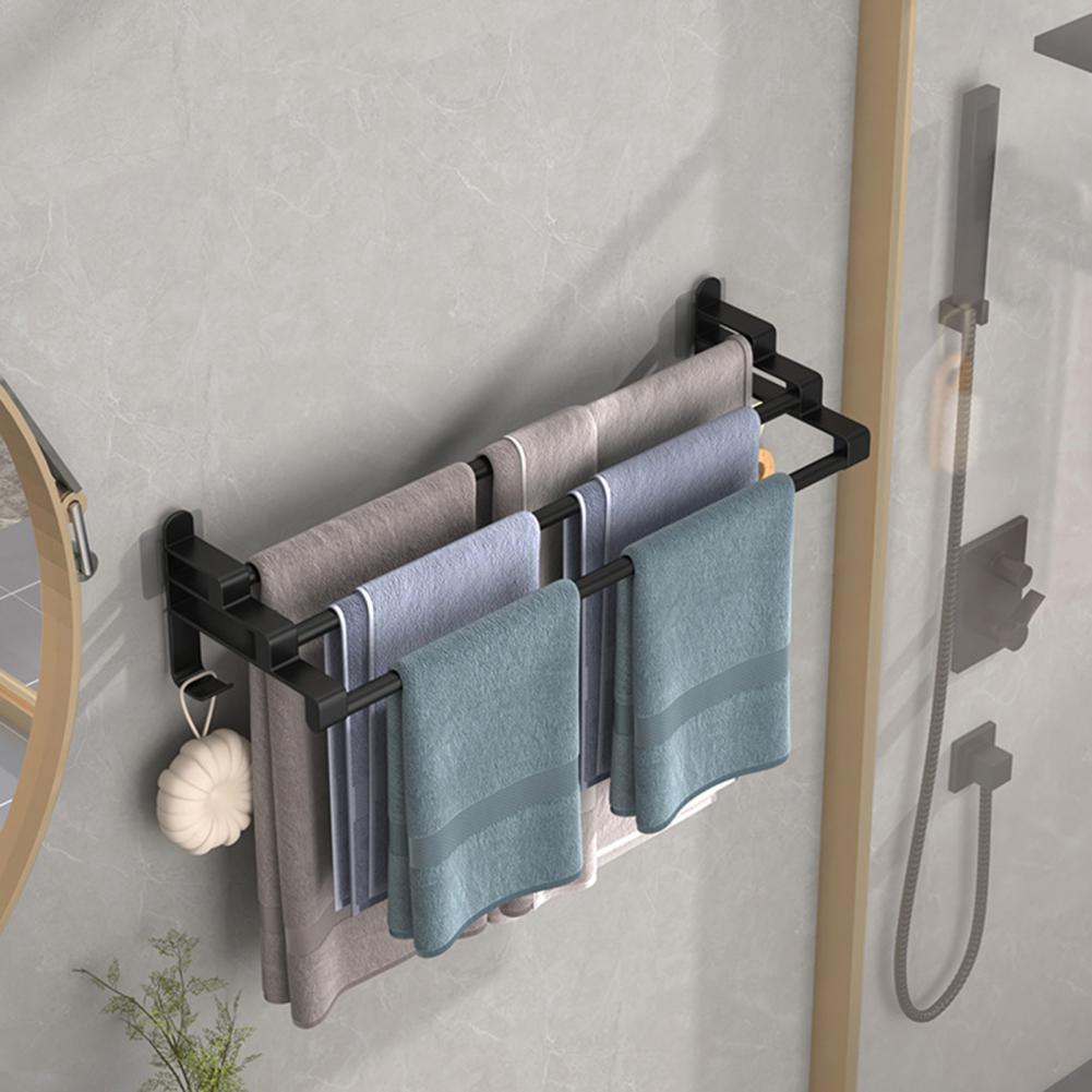 Three layer towel rack