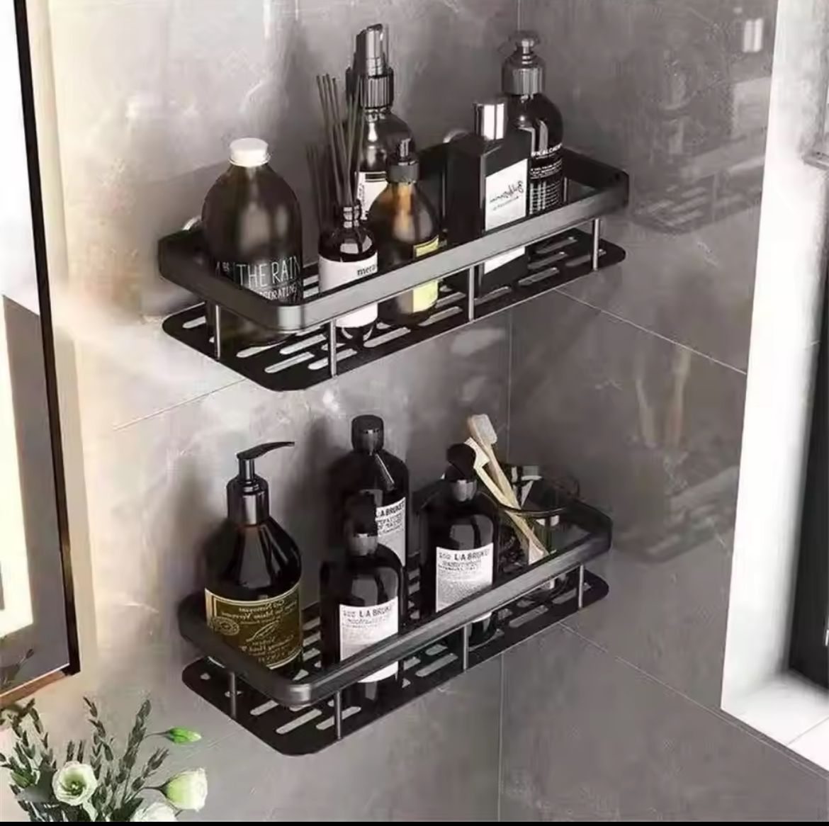 2Pc Bathroom organizer shelves