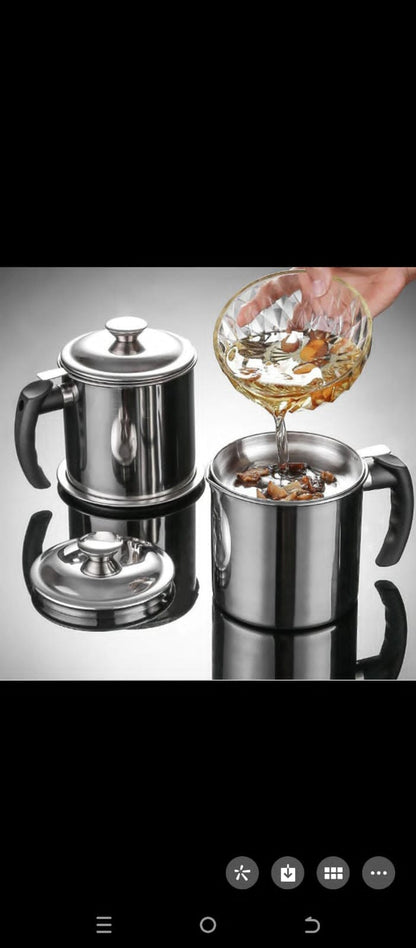 Stainless oil filter jar