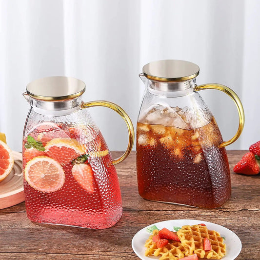 Heat resistant clear borosilicate glass tea pot