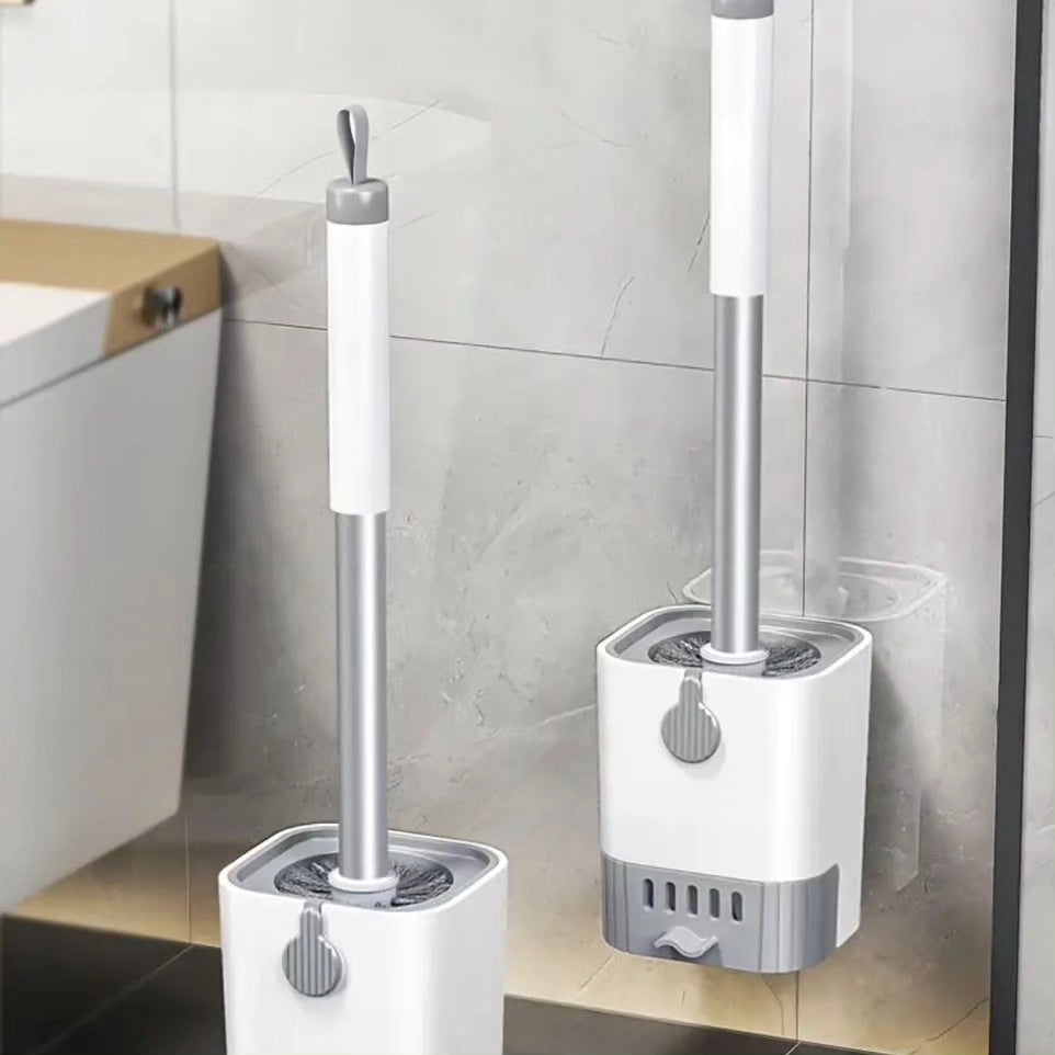 Wall mount toilet brush with holder