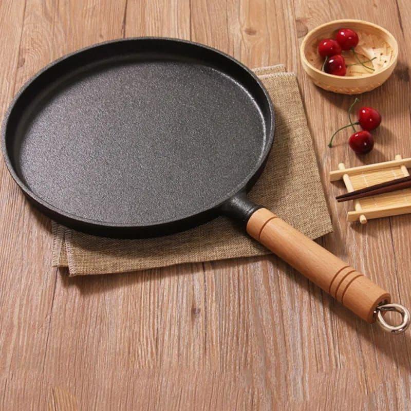 High quality non stick pan with a wooden handle