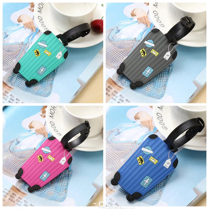 Travel luggage label tags/similar bag identifiers even for school