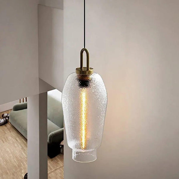 Glass Oval Pendant Light