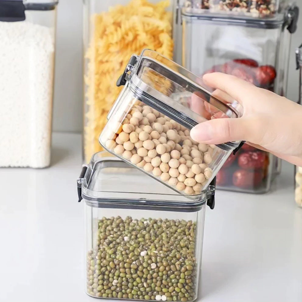 8pcs Transparent Acrylic Cereal Food Storage Containers