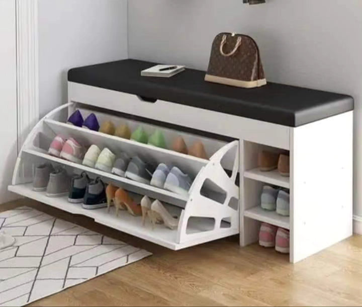 Bucket flip shoe rack