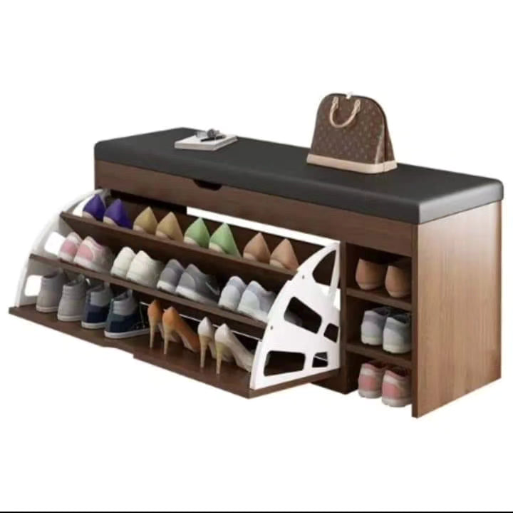 Bucket flip shoe rack