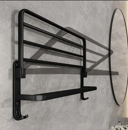 60cm Metallic towel holder rack