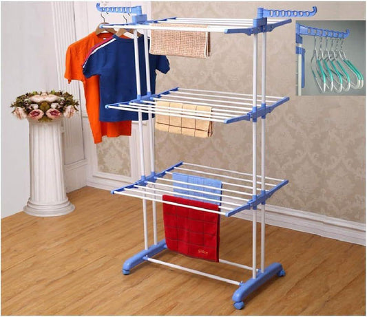 3 Layer Portable / Movable Cloth Drying Rack