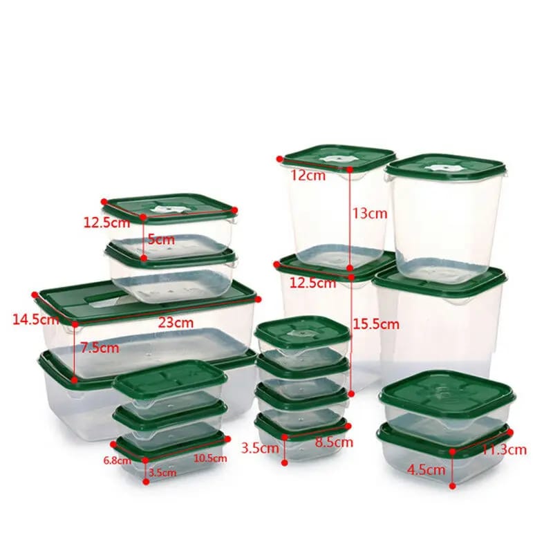 17pcs Clear Storage containers