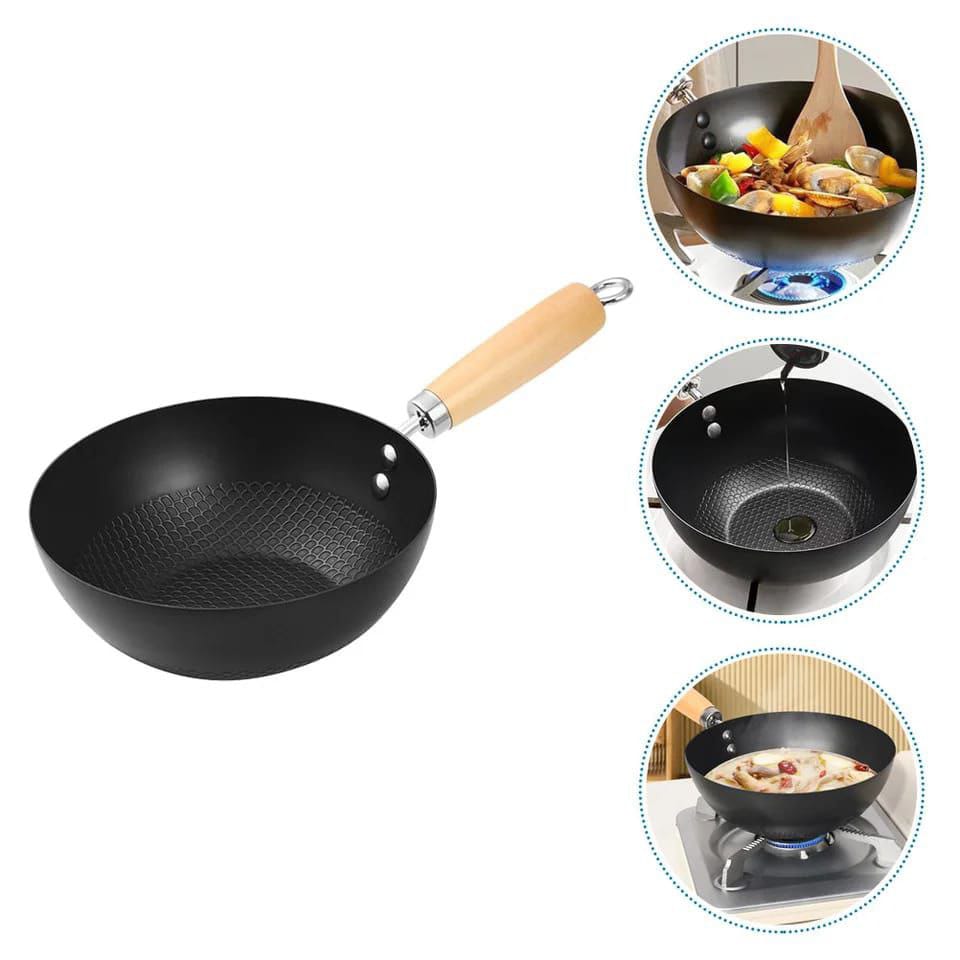 Heavy duty mini wok pan