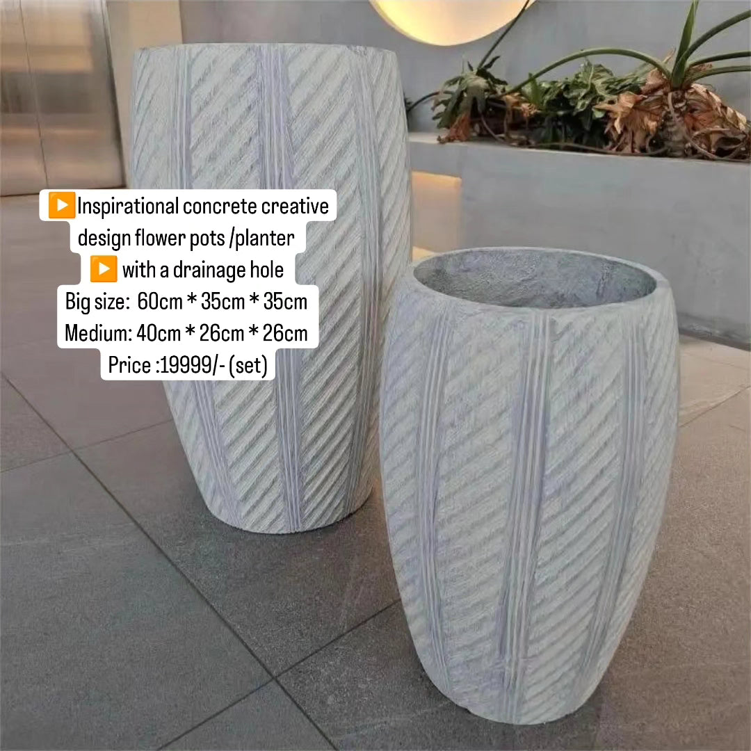 2 in 1 Inspirational concrete creative  flower pots /planter