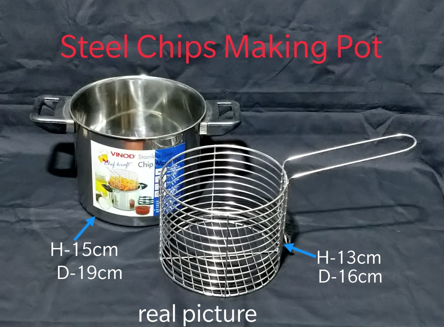 Stainless steel 2 in 1 fryer and pot