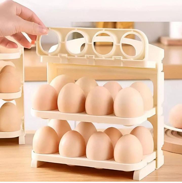 Folding egg rack