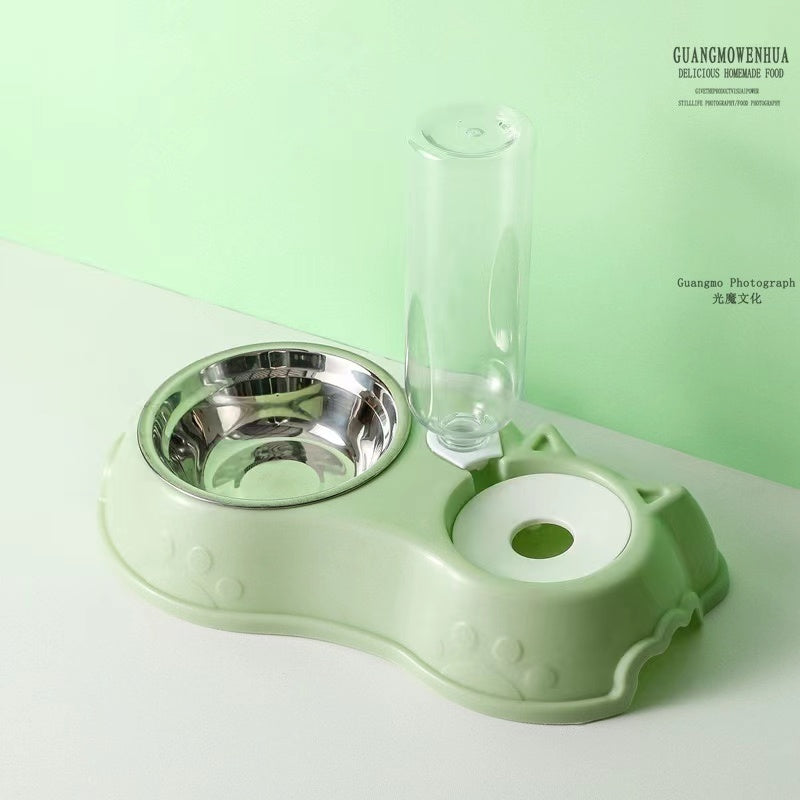 Automatic single pet bowl plus water dispenser