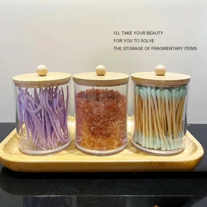 3pcs Cotton swab storage set