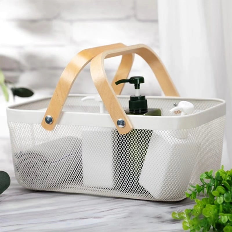 Large Metal Mesh Multifunctional Storage Basket White