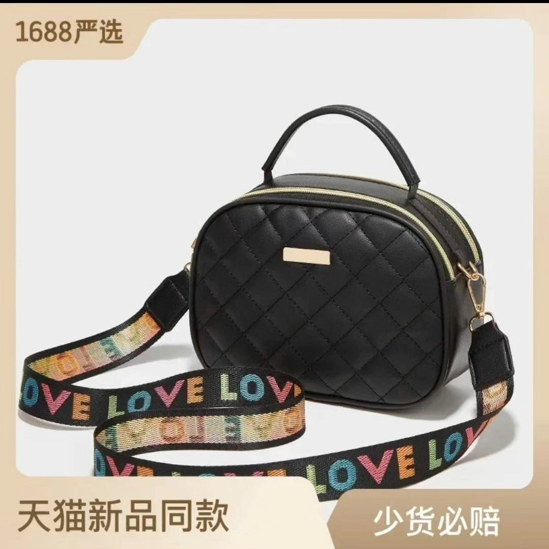 Double Zipper Single Shoulder Bag