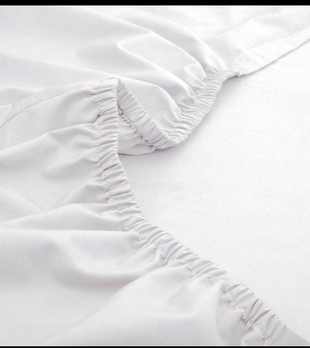 7*8 White plain cotton bedsheets