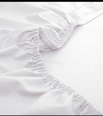 7*8 White plain cotton bedsheets