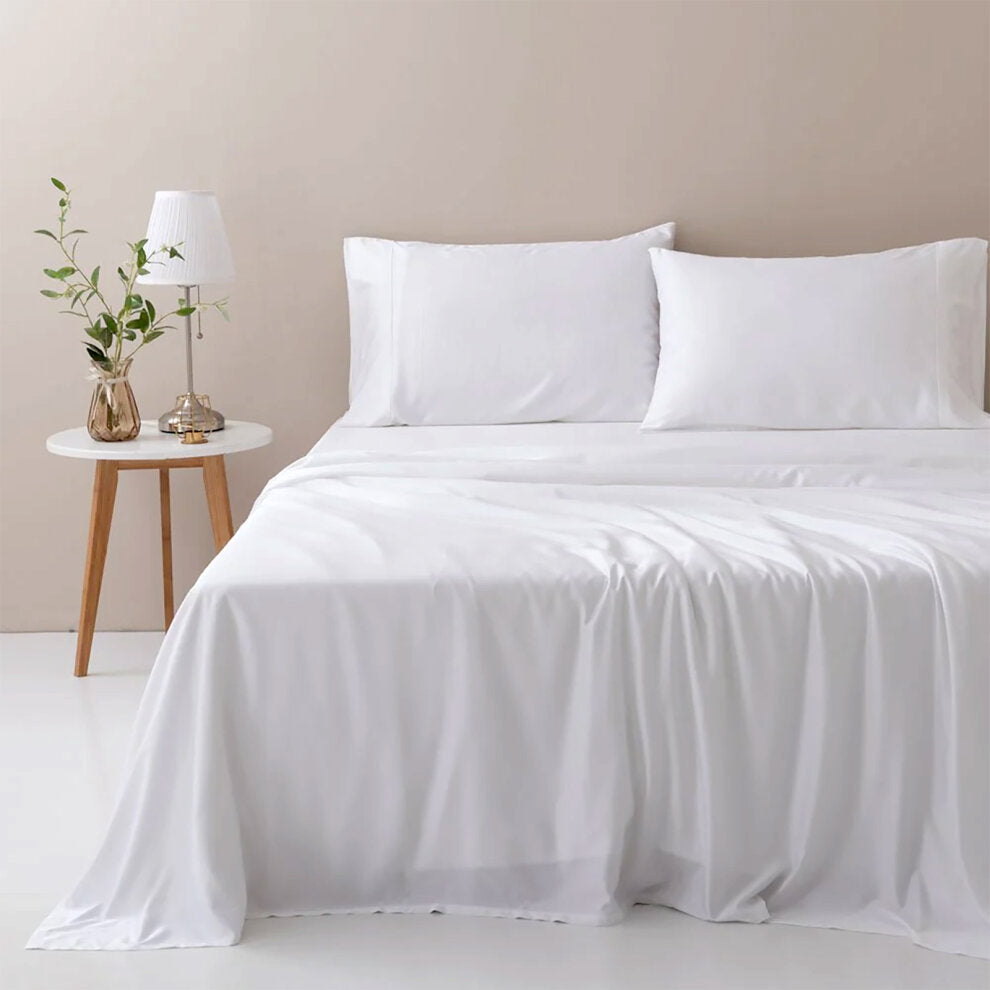 7*8 White plain cotton bedsheets