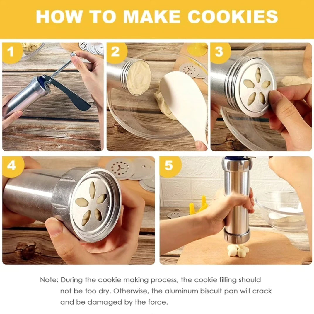 Stainless cookie press