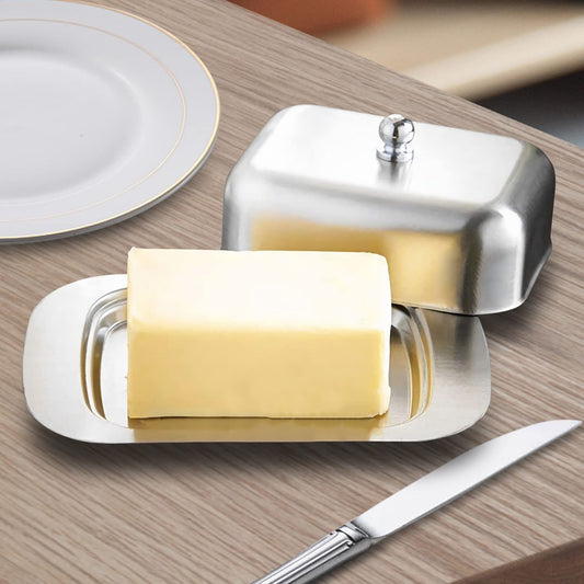 Stainless Steel Butter Dish with lid