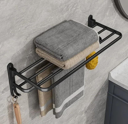 60cm Metallic towel holder rack