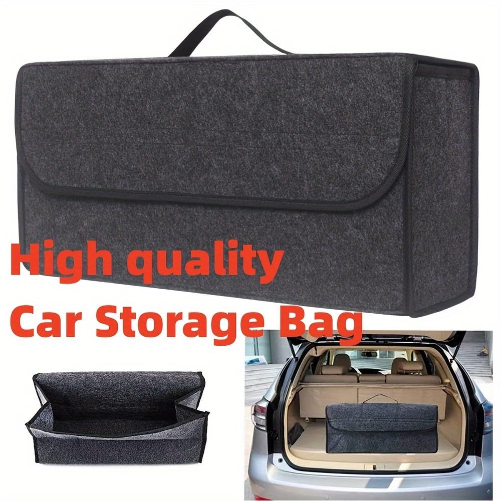 Portable foldable car trunk organizer