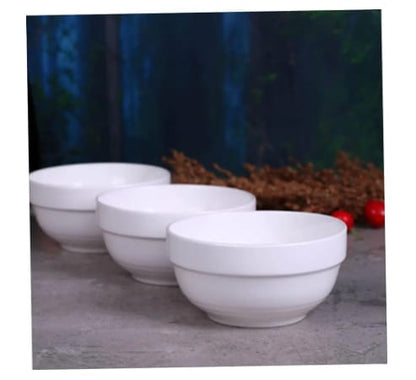 6 Ceramic White Bowls
