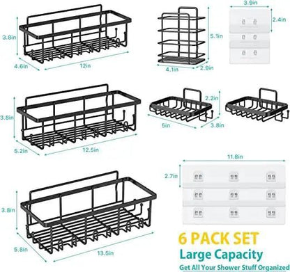6pcs set Shower caddy bathroom organizer