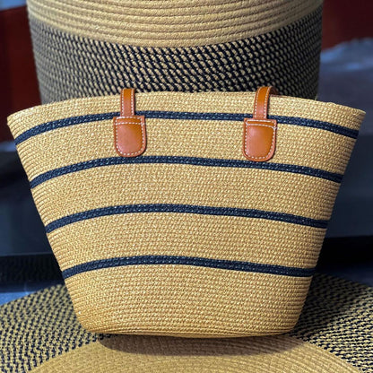 Straw woven beach bag gift